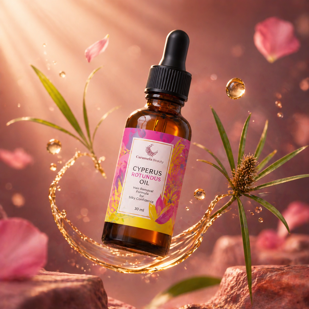 Aceite Depilador Natural de Cyperus Rotundus 30ml | Reduce el Vello y Suaviza la Piel